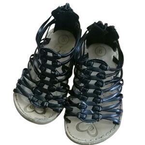 Cherokee Baby Girl Size 5 Black‎ Tiny Gladiator Sandals